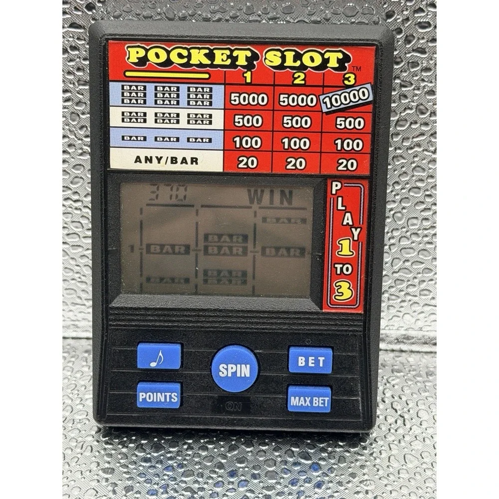 Vintage 90s RADICA Pocket Slots Electronic Handheld Game Model # 1370 WORKS
